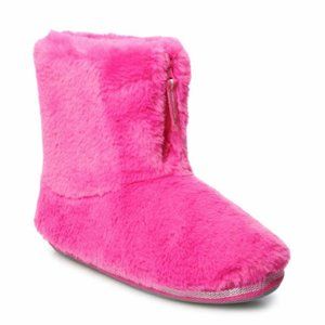 Juniors' SO® Faux Fur Zip Bootie Slippers